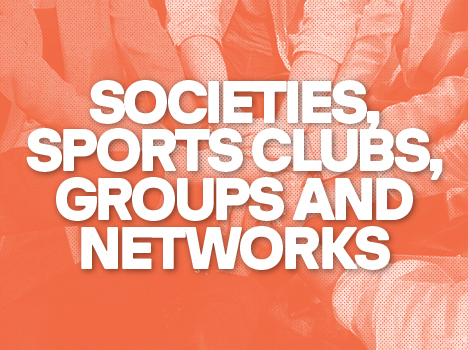 Joining a society, sports club, group or network couldn’t be easier! Find a group you like below.